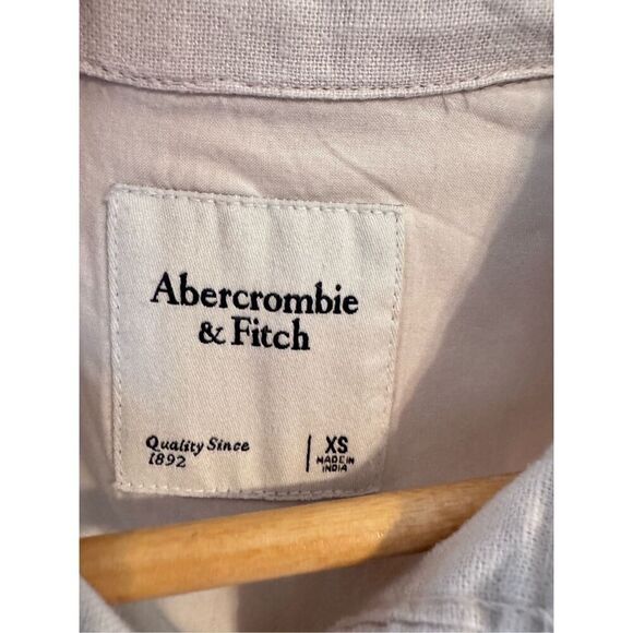 NWOT Abercrombie & Fitch Beige Linen Utility Linen Blend Romper Playsuit in Ston - Picture 5 of 12